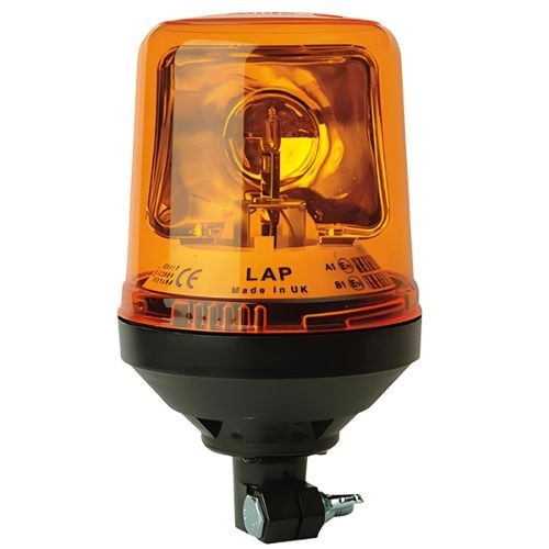 Rotating Beacon - Amber Colour, DIN Mount, 12/24V, LAP Electrical - LAP 270